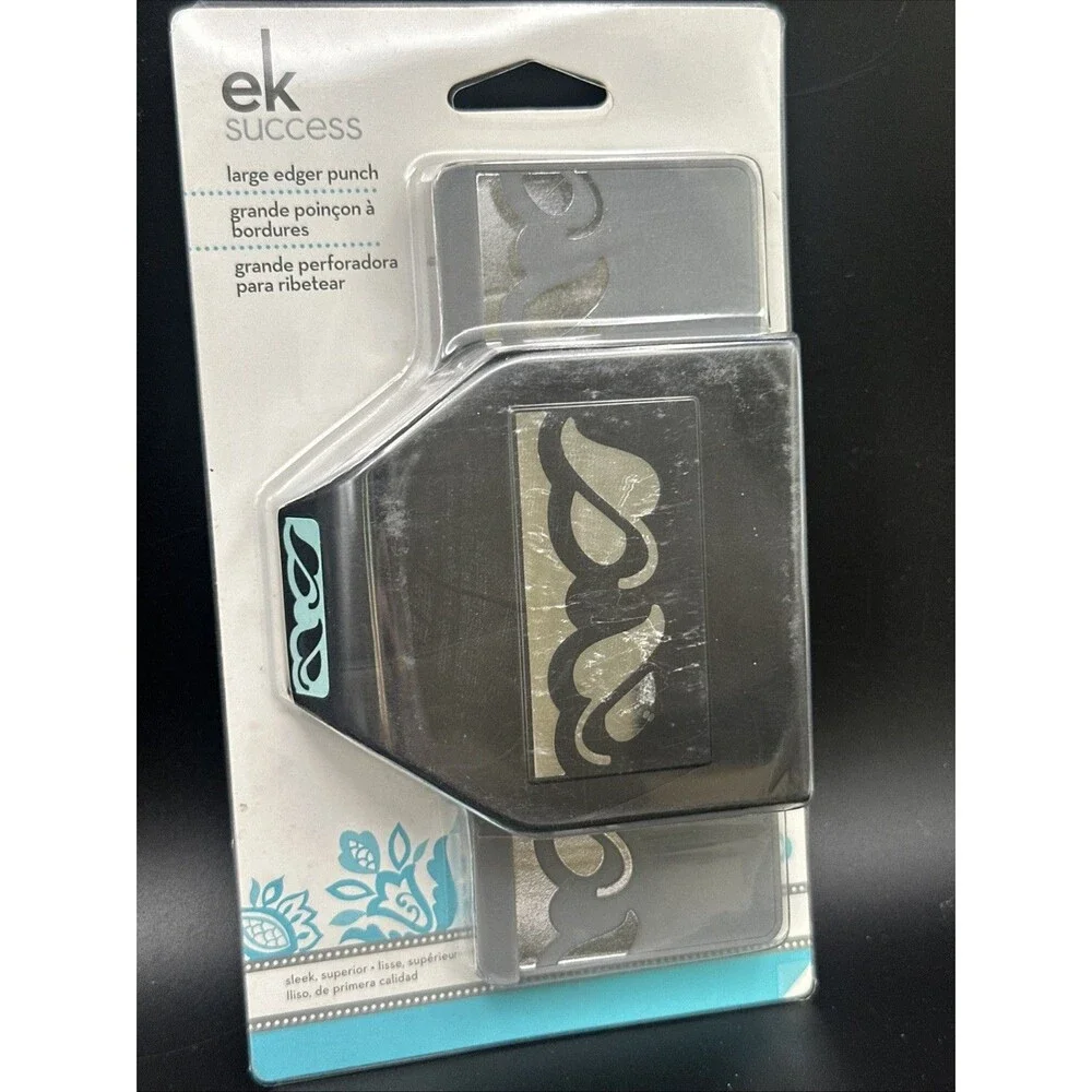 RARE EK Success Large Edger Deep Punch PSN LE Floral Leaf